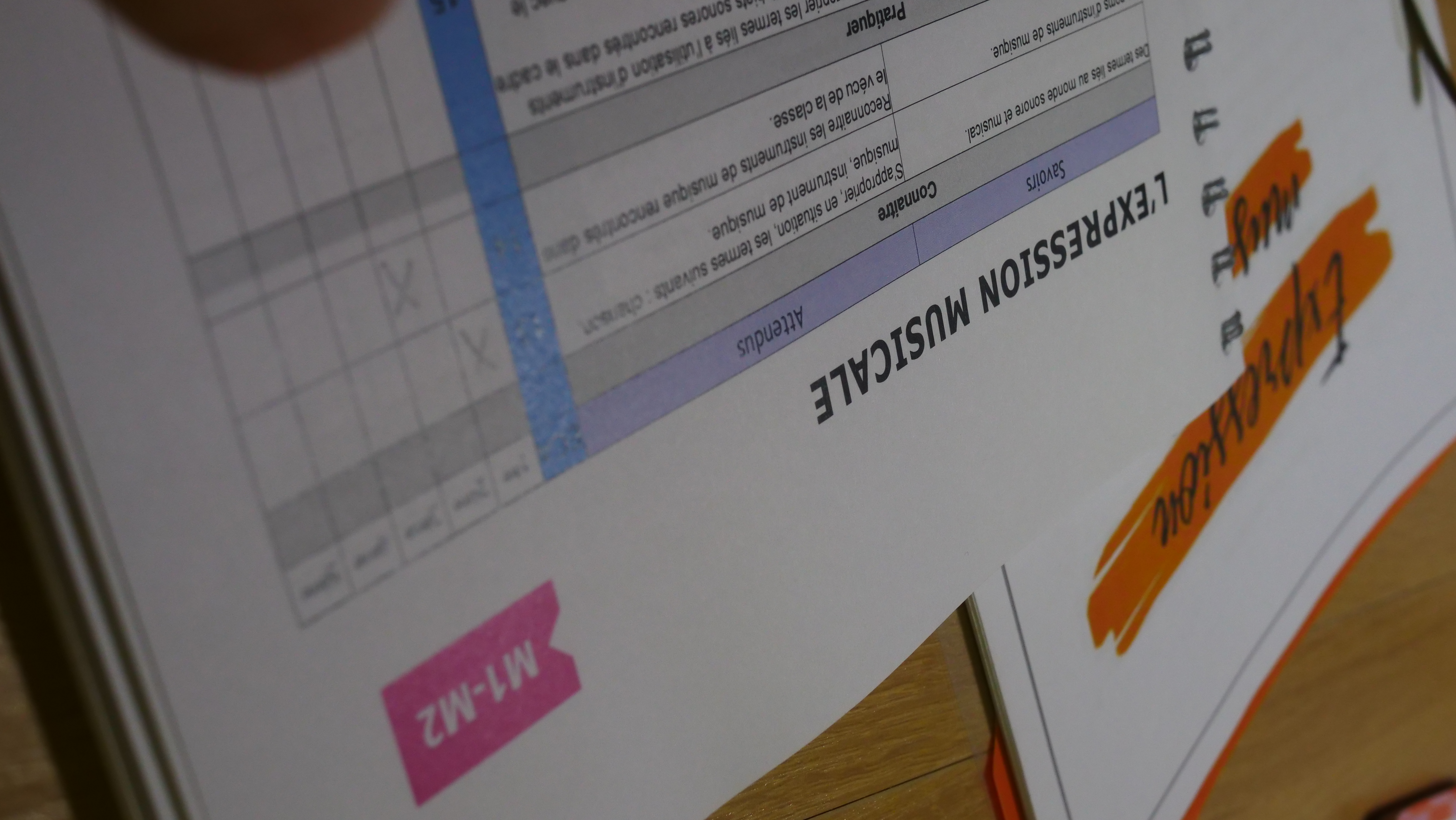 Fiche Expression musicale M1-M2